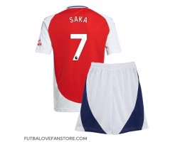 Arsenal Bukayo Saka #7 Domáci Detský futbalový dres 2024-25 Krátky Rukáv (+ trenírky)